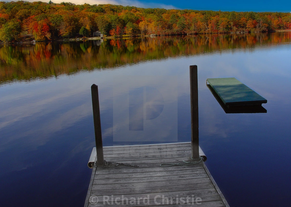 "Autumn Colors on lake" stock image