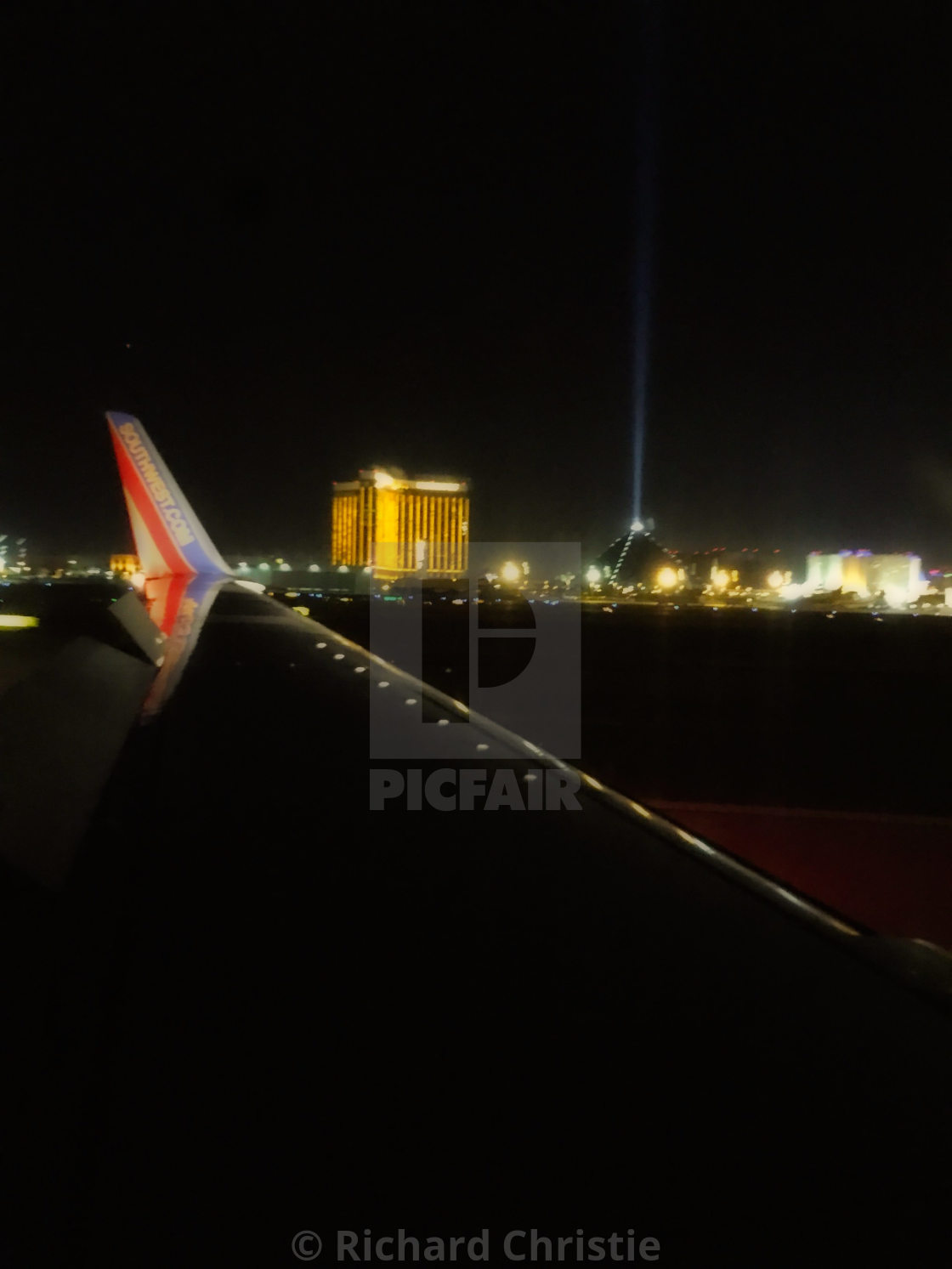 "Southwest Lights up Las Vegas" stock image