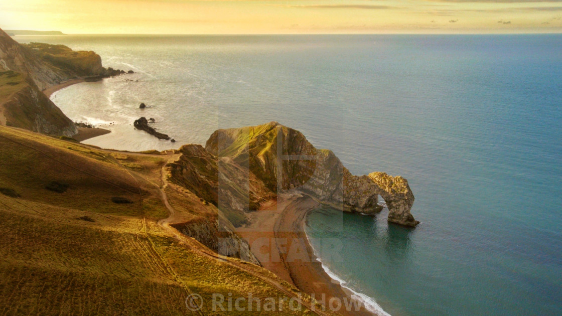 "Golden Durdle Door" stock image