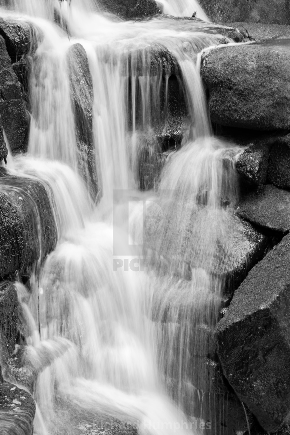 "Waterfall Black & White" stock image