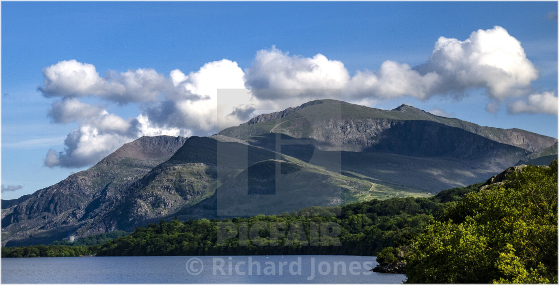 "Snowdon shadows" stock image