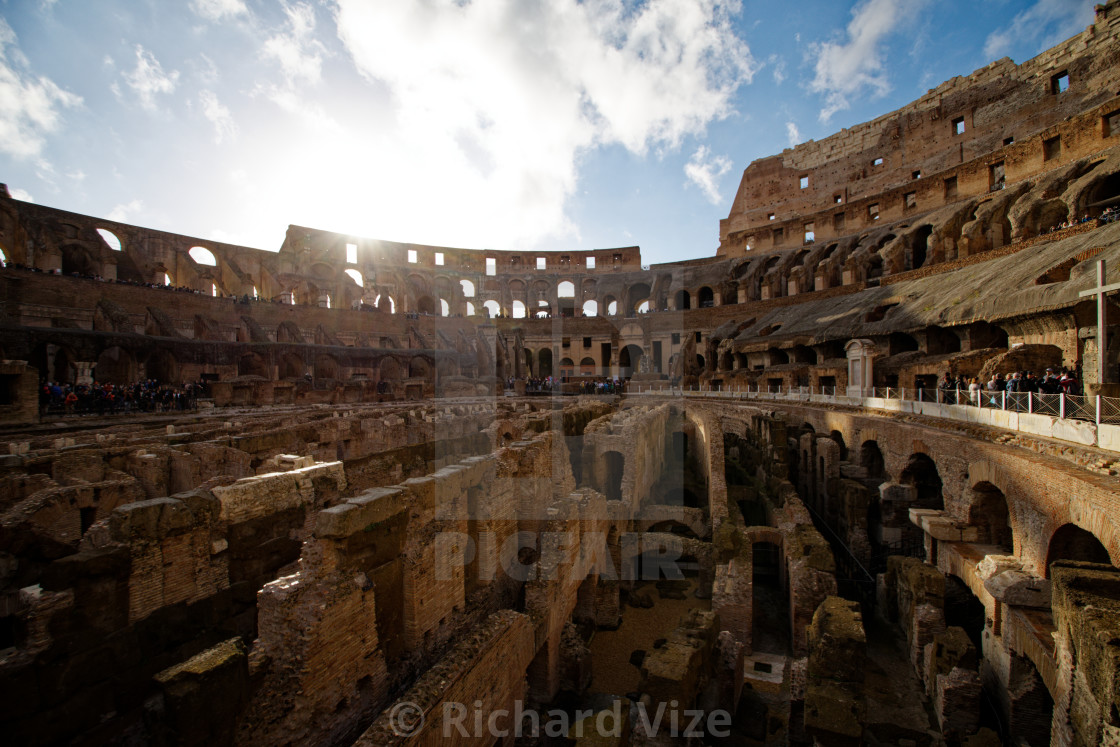 "The Colosseum and Forum, Rome" stock image