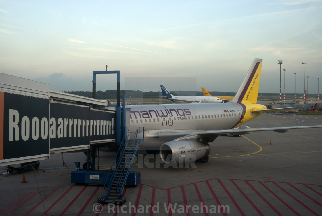 "Cologne Germany Koln Bonn Airport Konrad Adenauer. Köln, Deutschland..." stock image