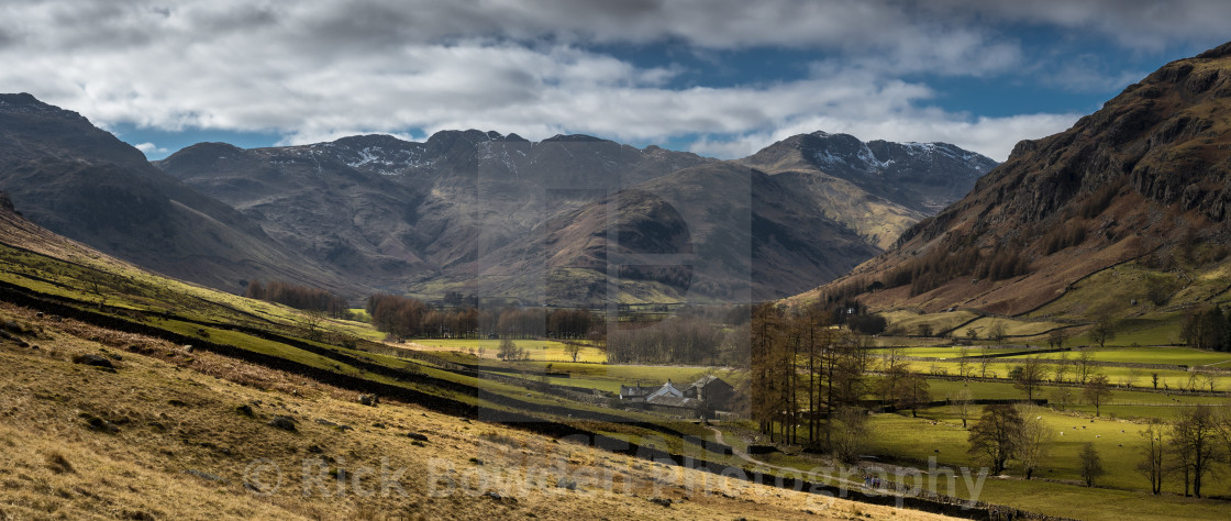 "Langdale Light and Shadow" stock image