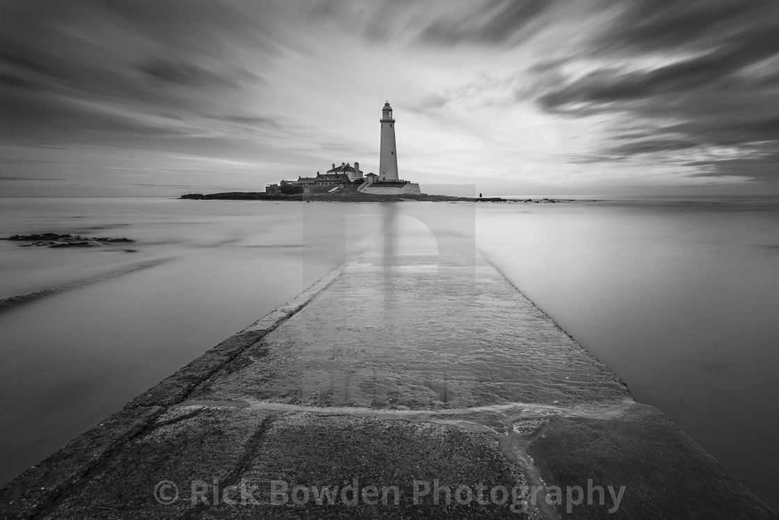 "St Mary's Lighthouse" stock image