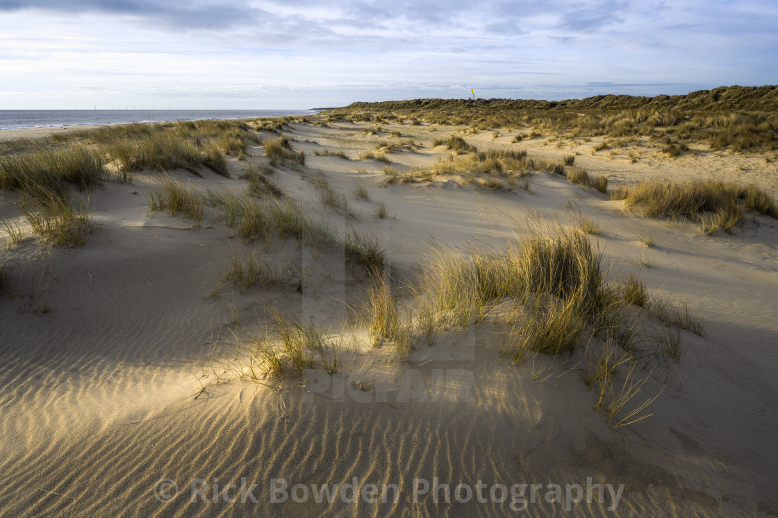 "Ripples on Winterton Beach" stock image