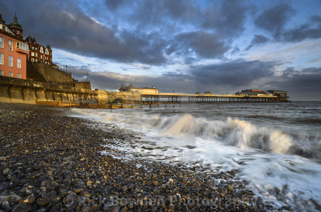 "Cromer Morning Wave" stock image