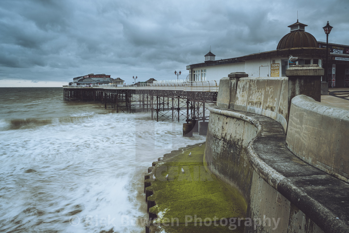 "Rough Seas at Cromer" stock image