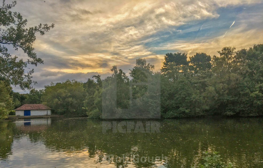 "Calderstones Park Lake during Sunrise" by Rob Gough - $12.10 "Calderstones Park Lake during Sunrise" stock image