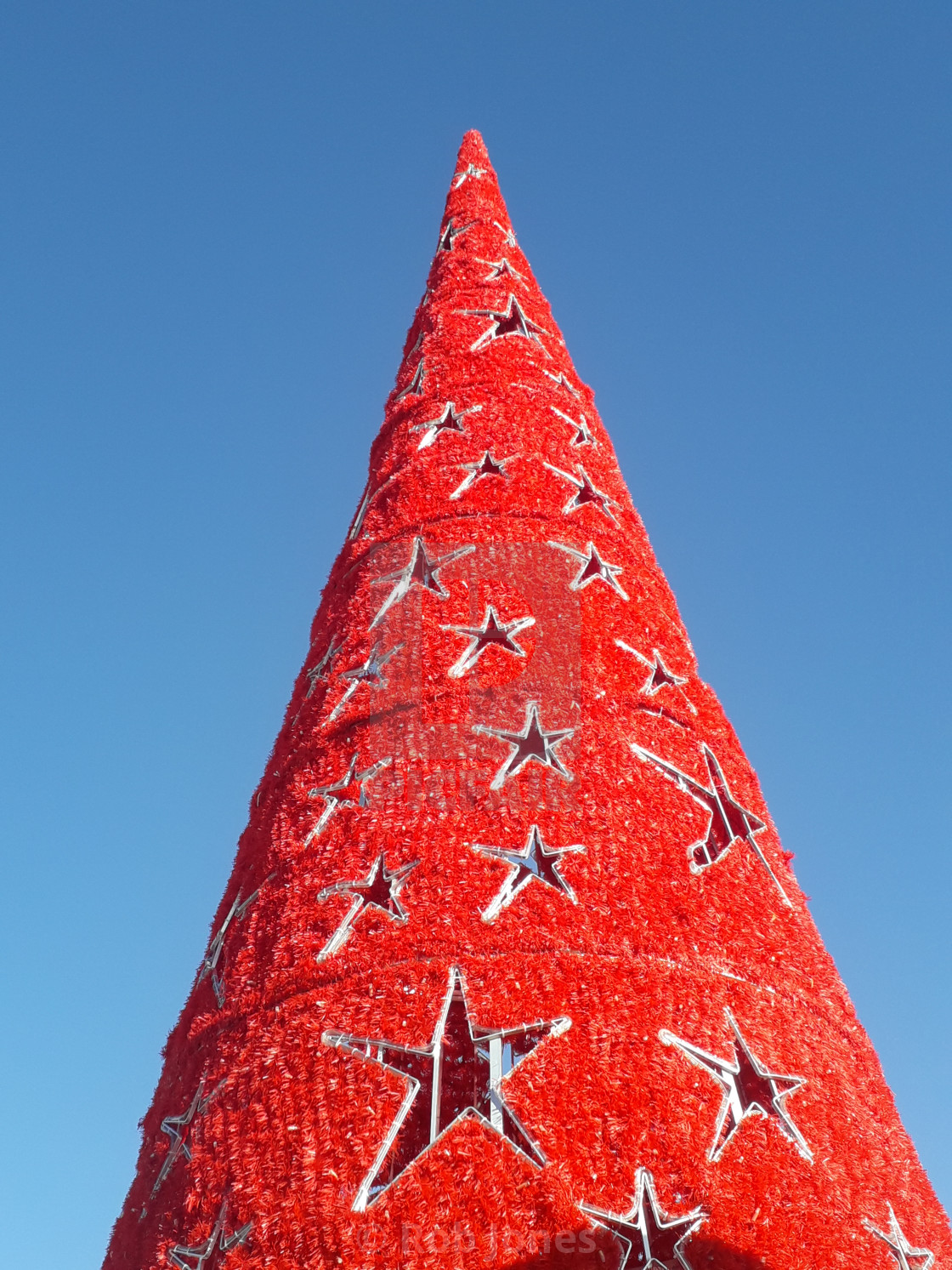 "Artificial Christmas Tree, Lanzarote, Canary Islands." stock image