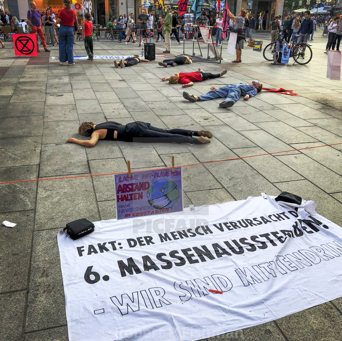 "Extinction Rebellion Die In" stock image