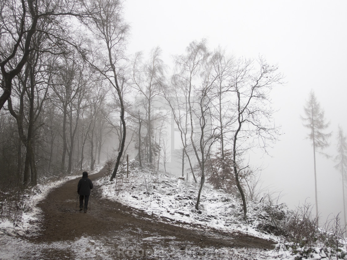 "foggy winter landscape" stock image