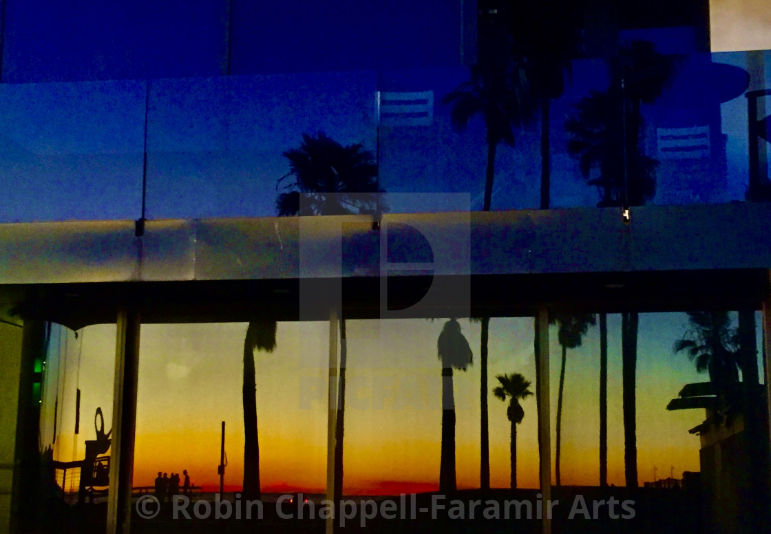 "Venice Sunset Reflect" by Robin Chappell/Faramir Arts - $154.39 "Venice Sunset Reflect" stock image