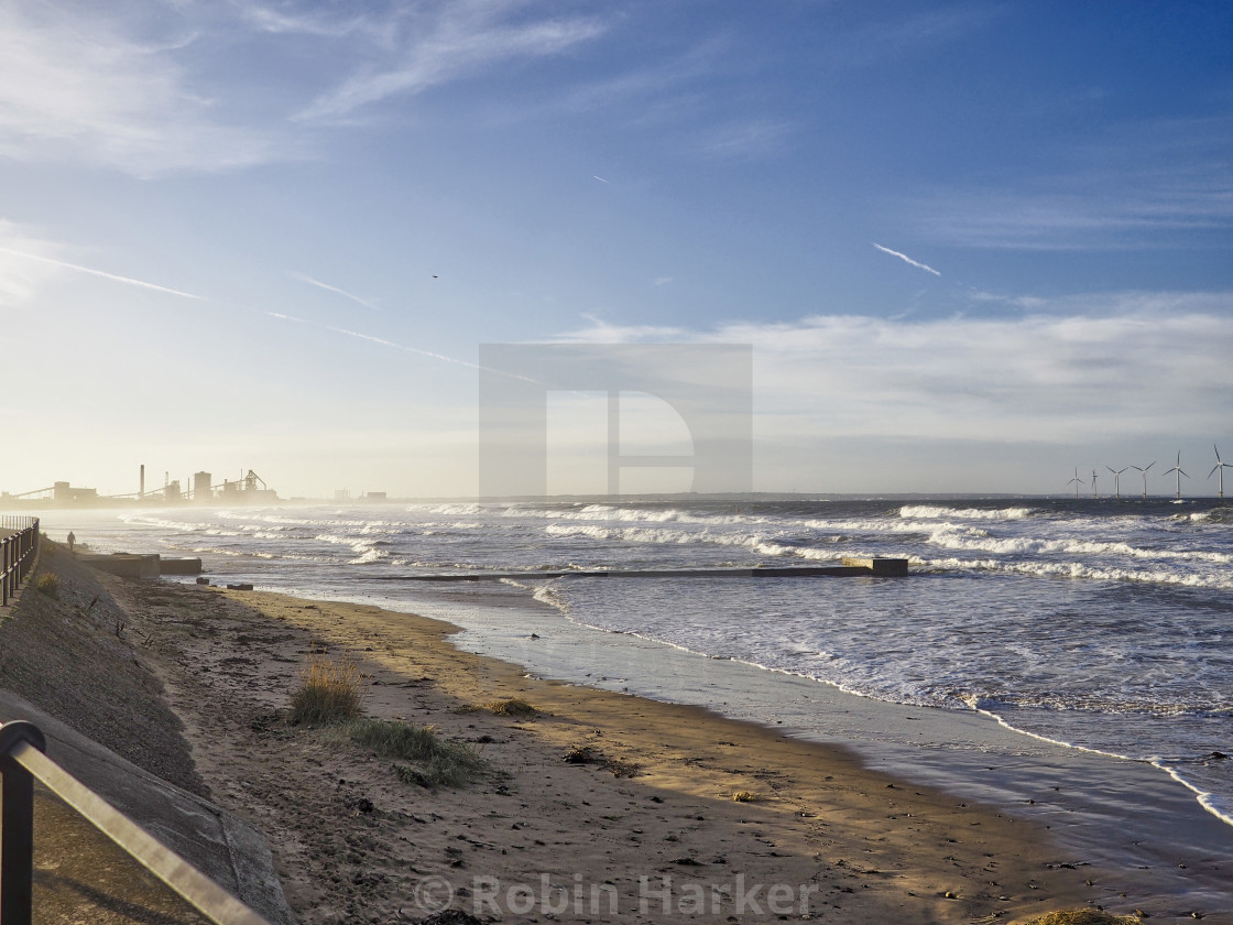 "Steelworks and Surf." stock image