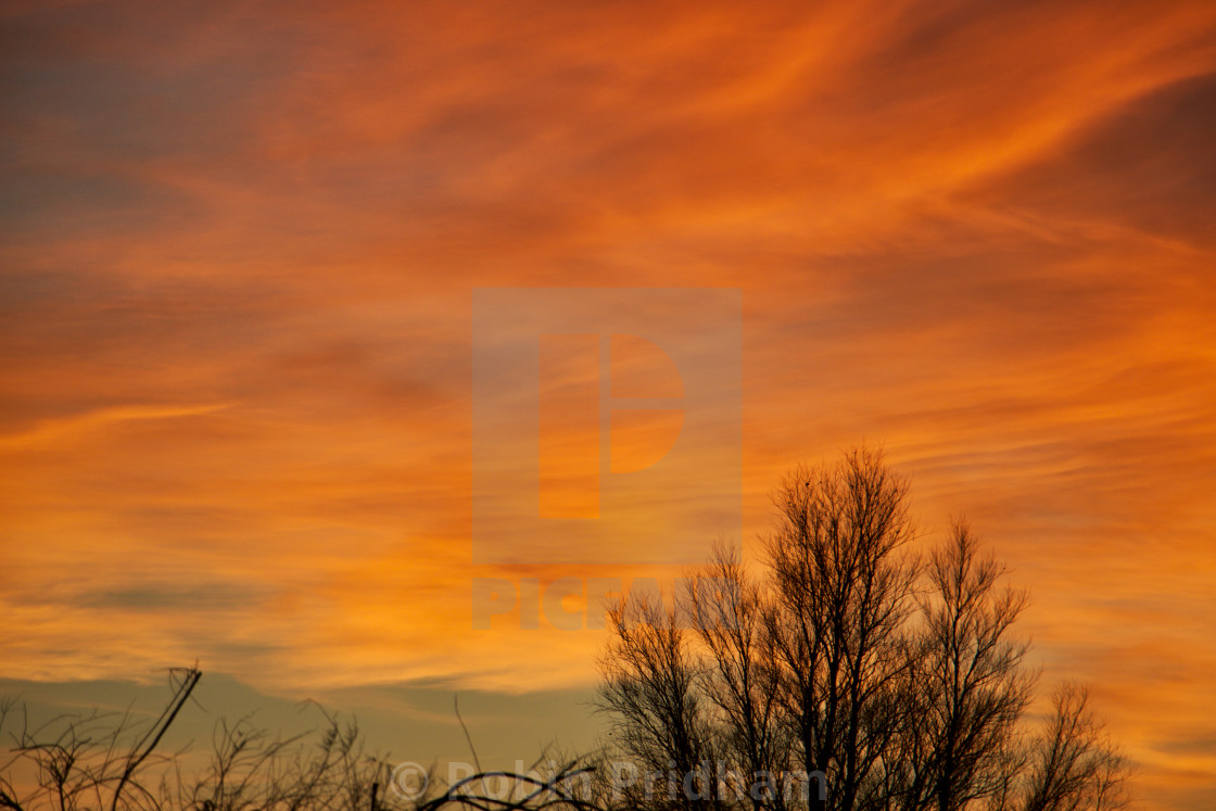 "Winter Sunset" stock image