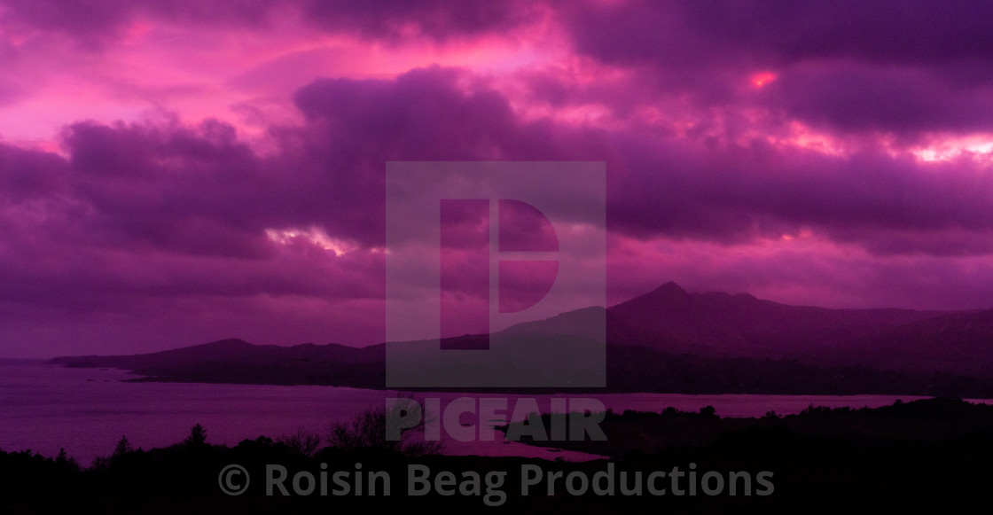 "Glengarriff at Sunset" stock image