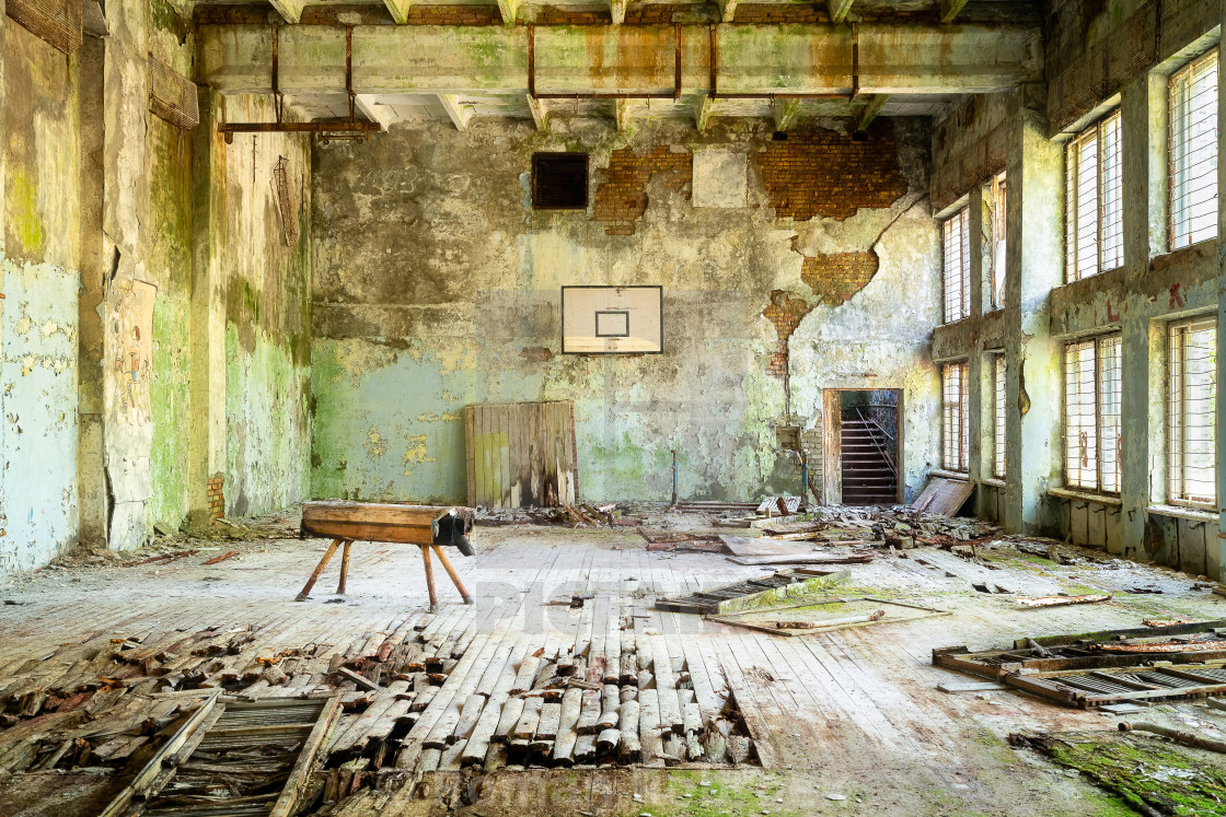 "Abandoned Gym Duga-3 Chernobyl Pripyat" stock image