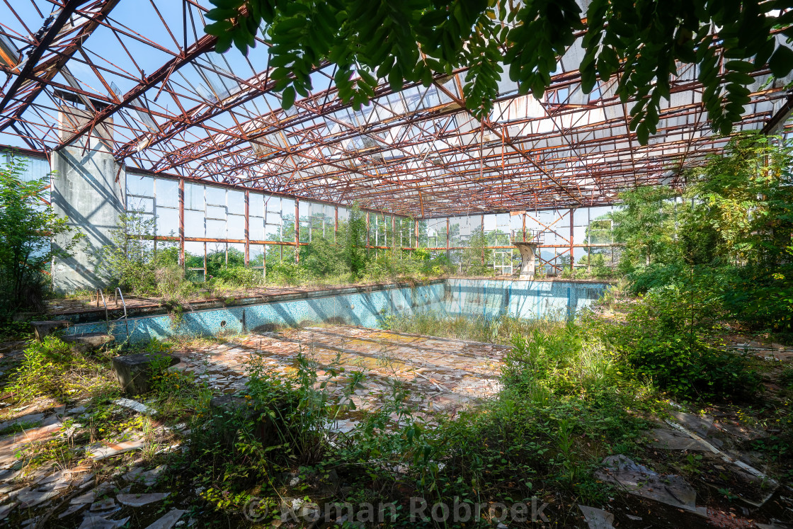 "Abandoned Swimming Pool" stock image