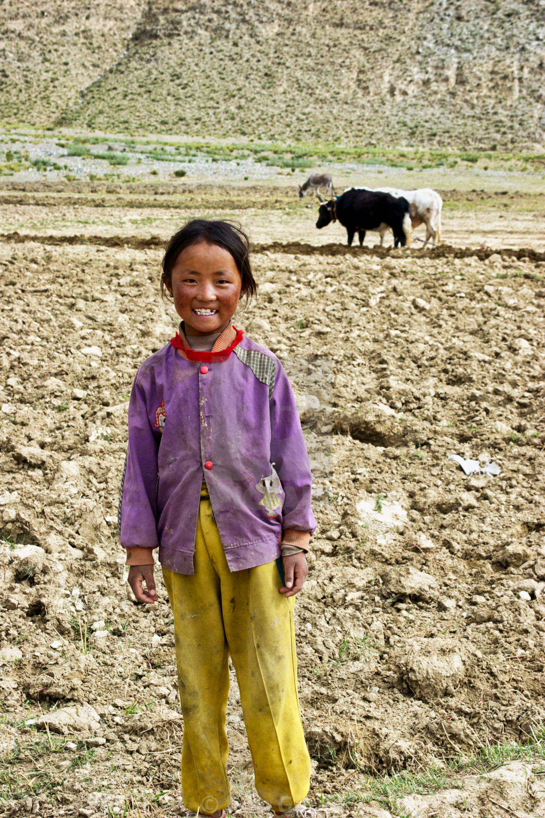 "Girl in Tibet" stock image