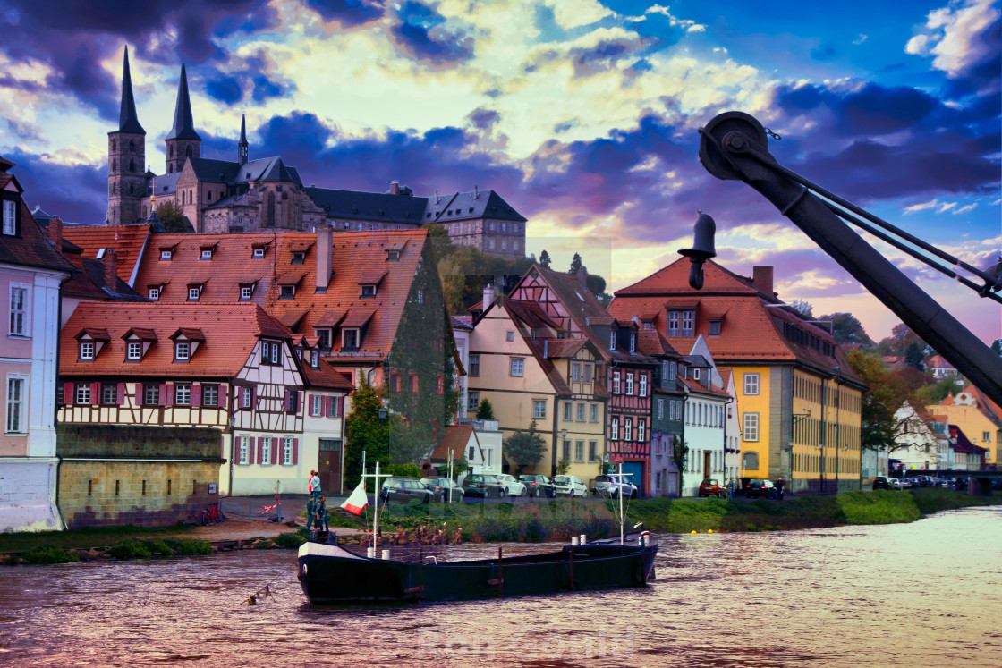 "I believe this is Andernach on the Rine River." stock image