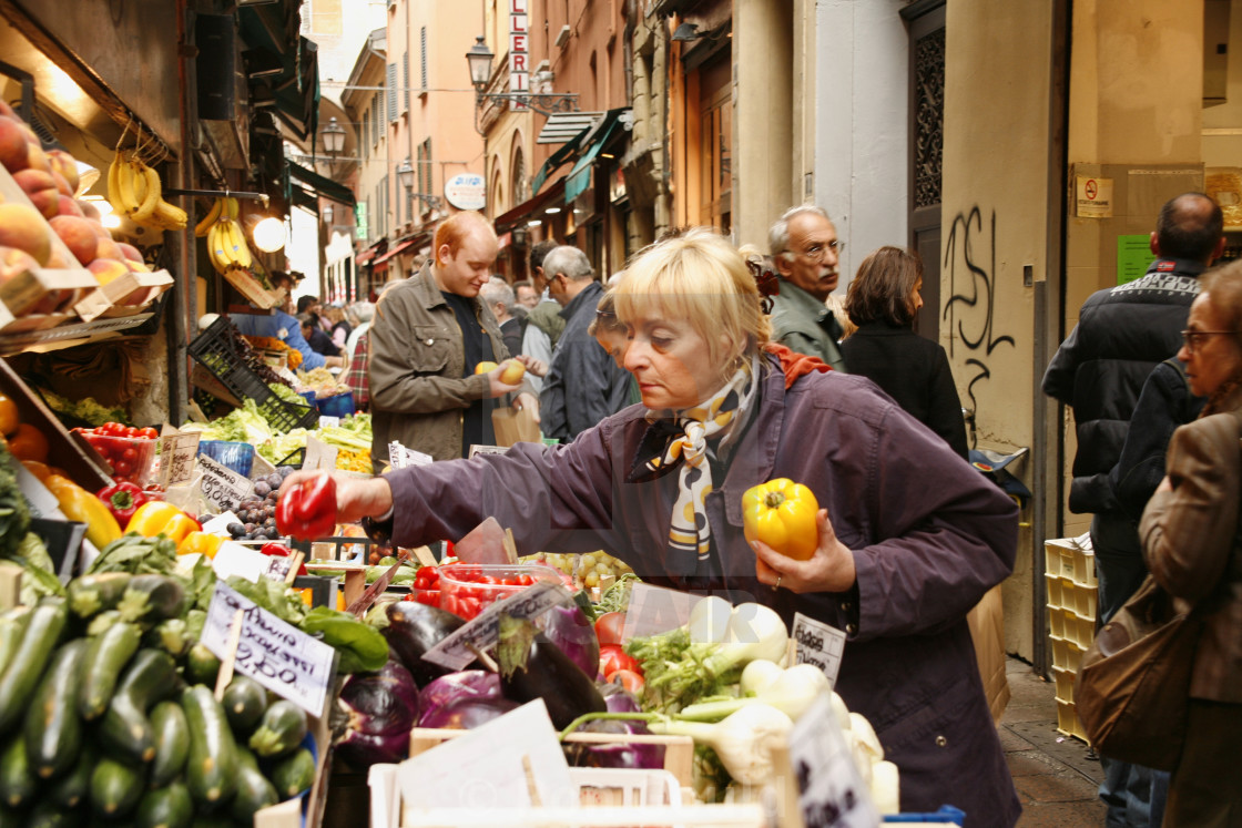 "Bologna market" stock image