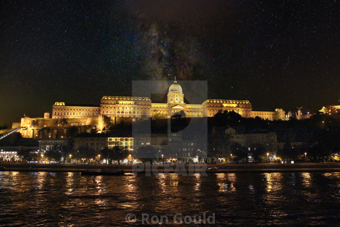 "Budapest at night" stock image