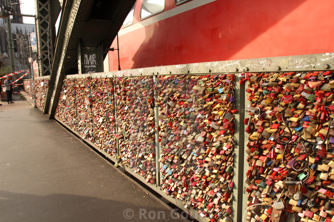 "Budapest locks of love" stock image