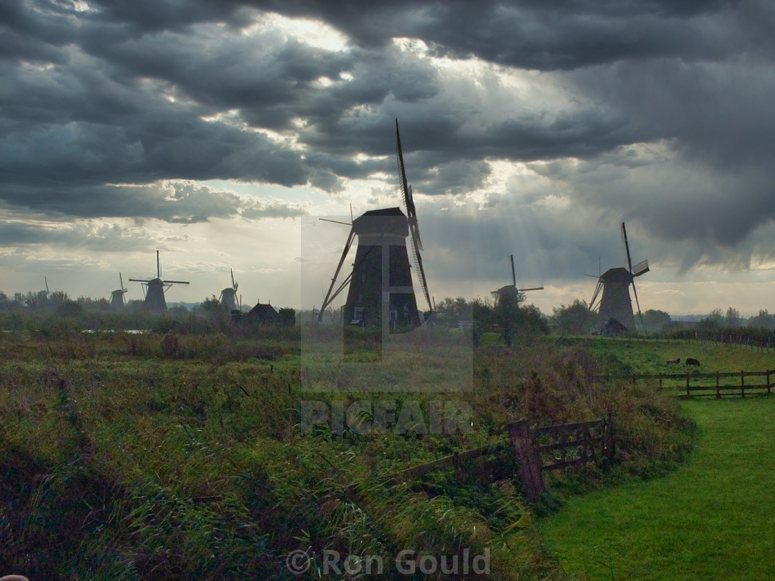 "Amsterdam Windmills" stock image