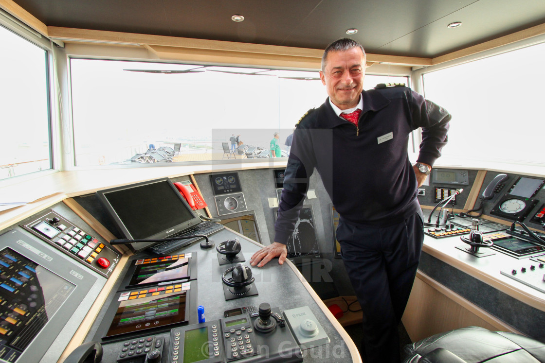 "River boat captain" stock image