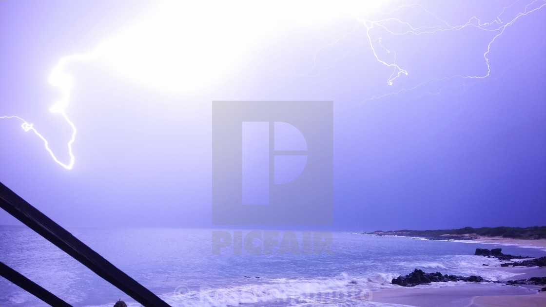 "Lightning on Kaho'olawe" by - $18.70 "Lightning on Kaho'olawe" stock image