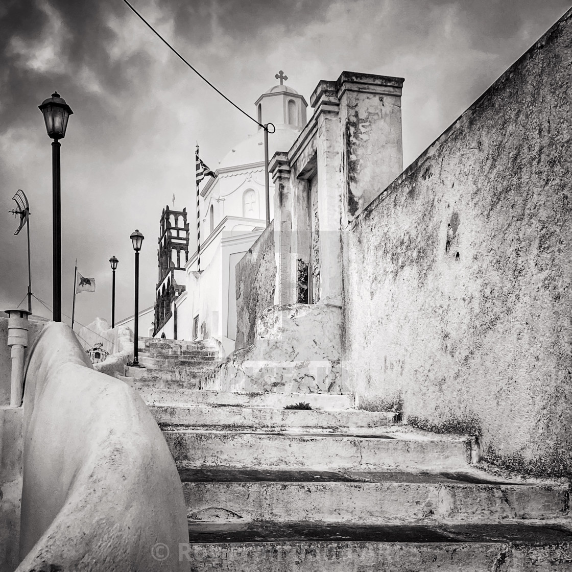 "Steps in Fira - mono" stock image