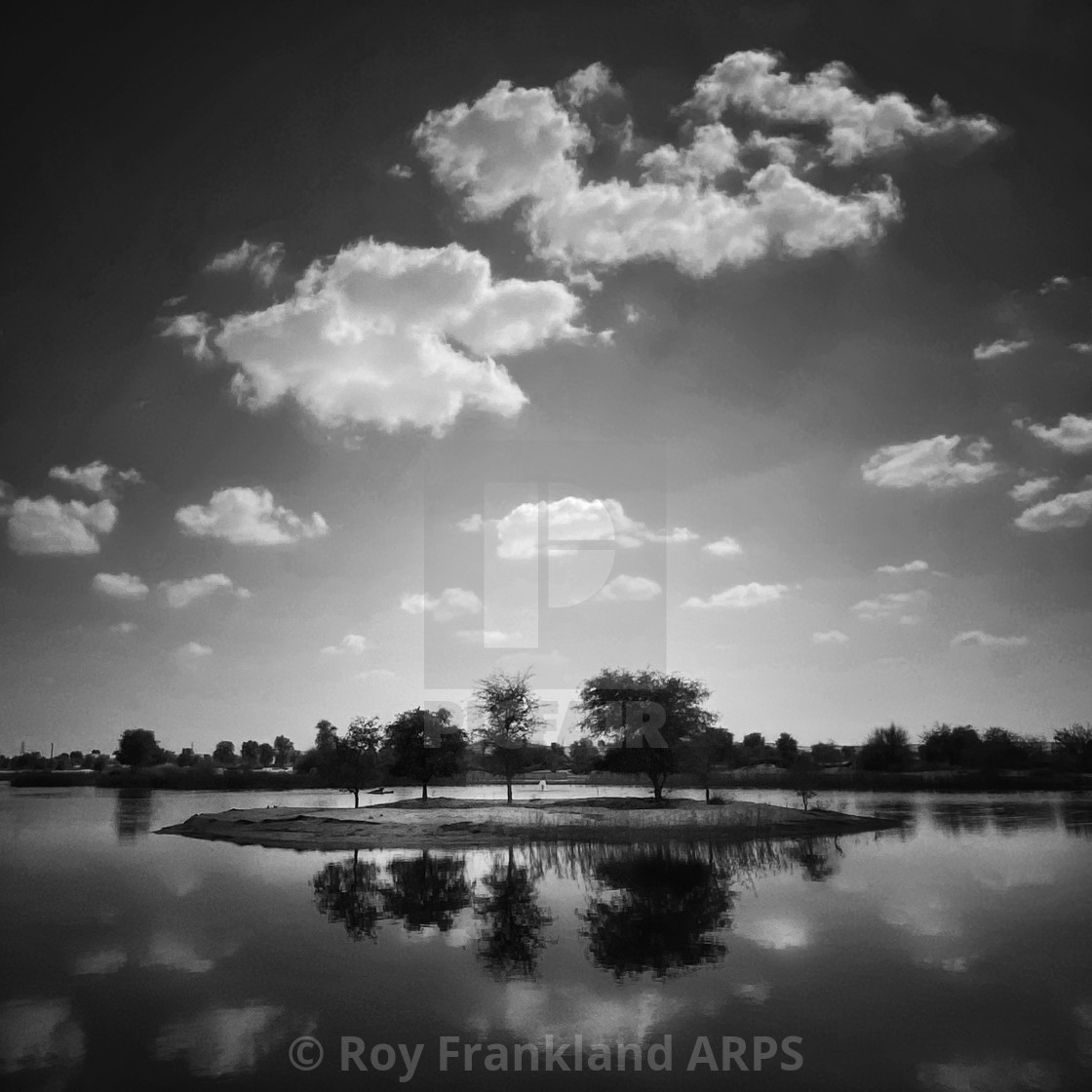 "Island in the lake" stock image