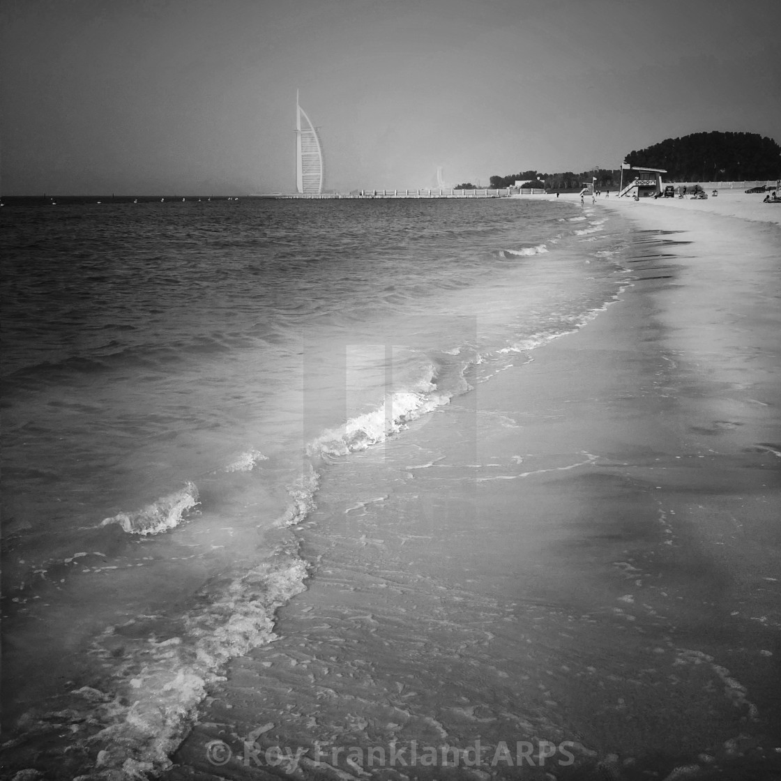 "Burj Al Arab - mono" stock image