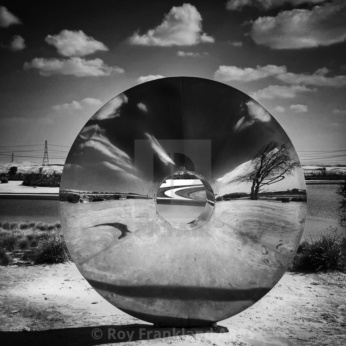 "Reflections of disc world - mono" stock image