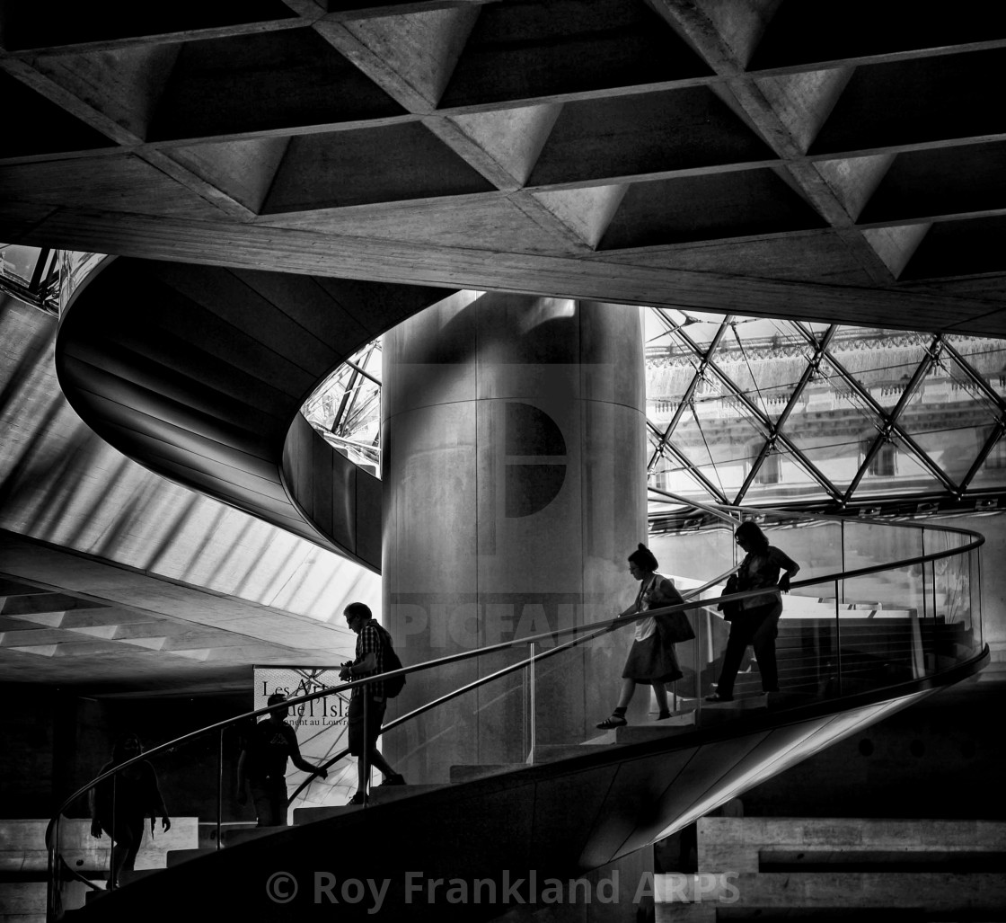 "Inside the Louvre, Paris" stock image