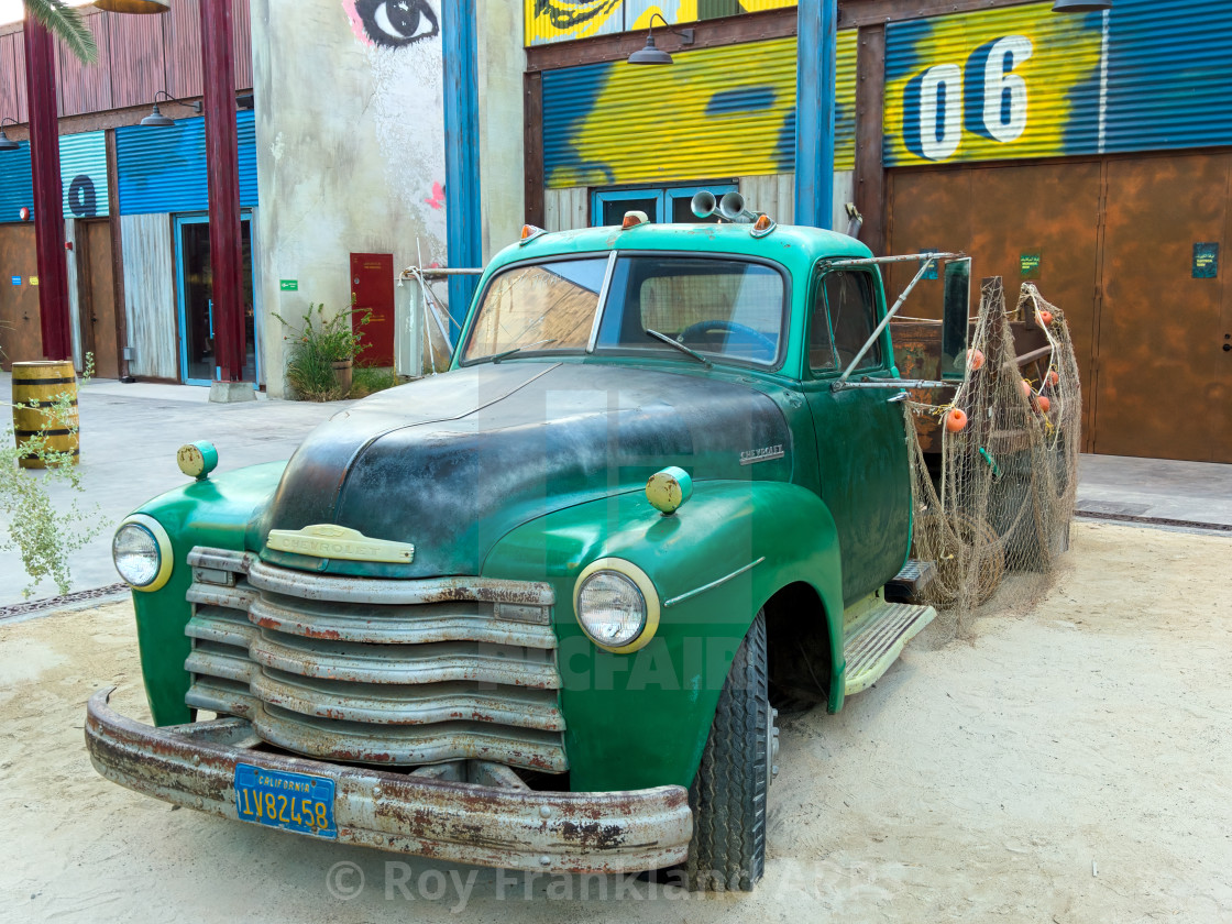 "Old truck at La Mer, Dubai" stock image