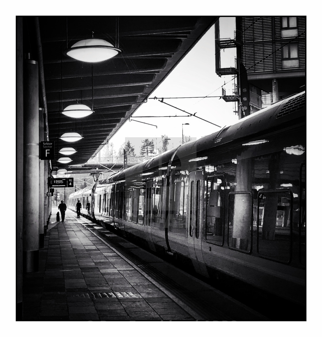 "on The station platform" stock image