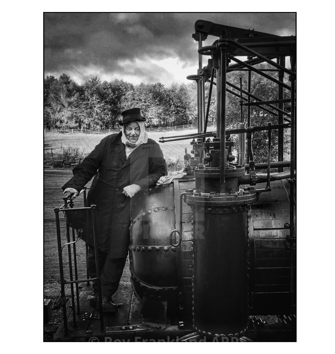 "Steam train Engine driver" stock image