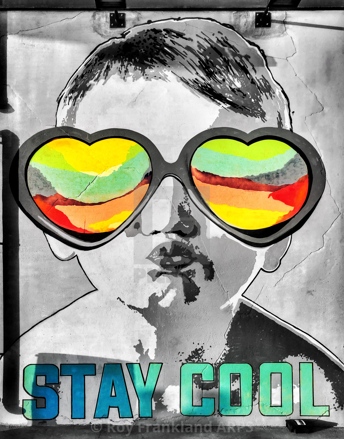 "Stay Cool, selective colour" stock image