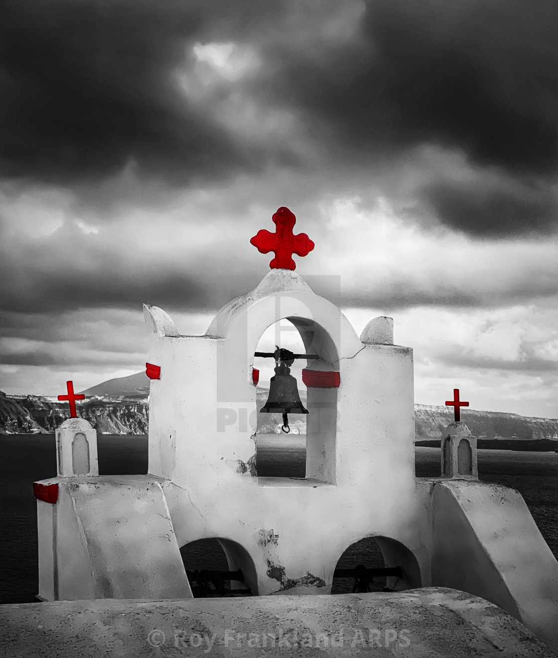 "Red Cross, selective colouring" stock image