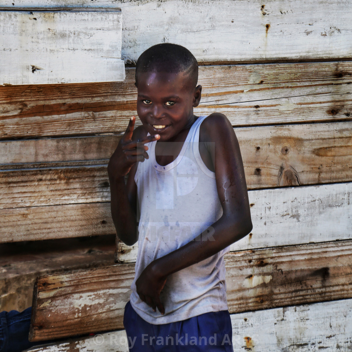 "African boy in Zanzibar" stock image