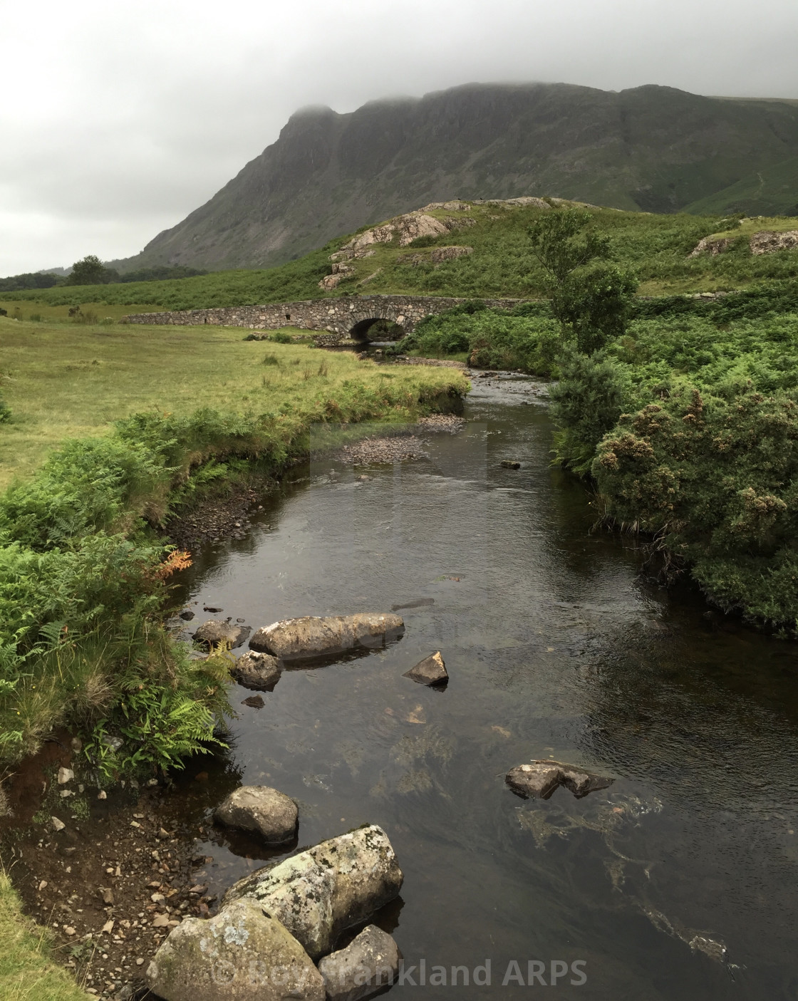 "Small stone bridge at Wast water" stock image