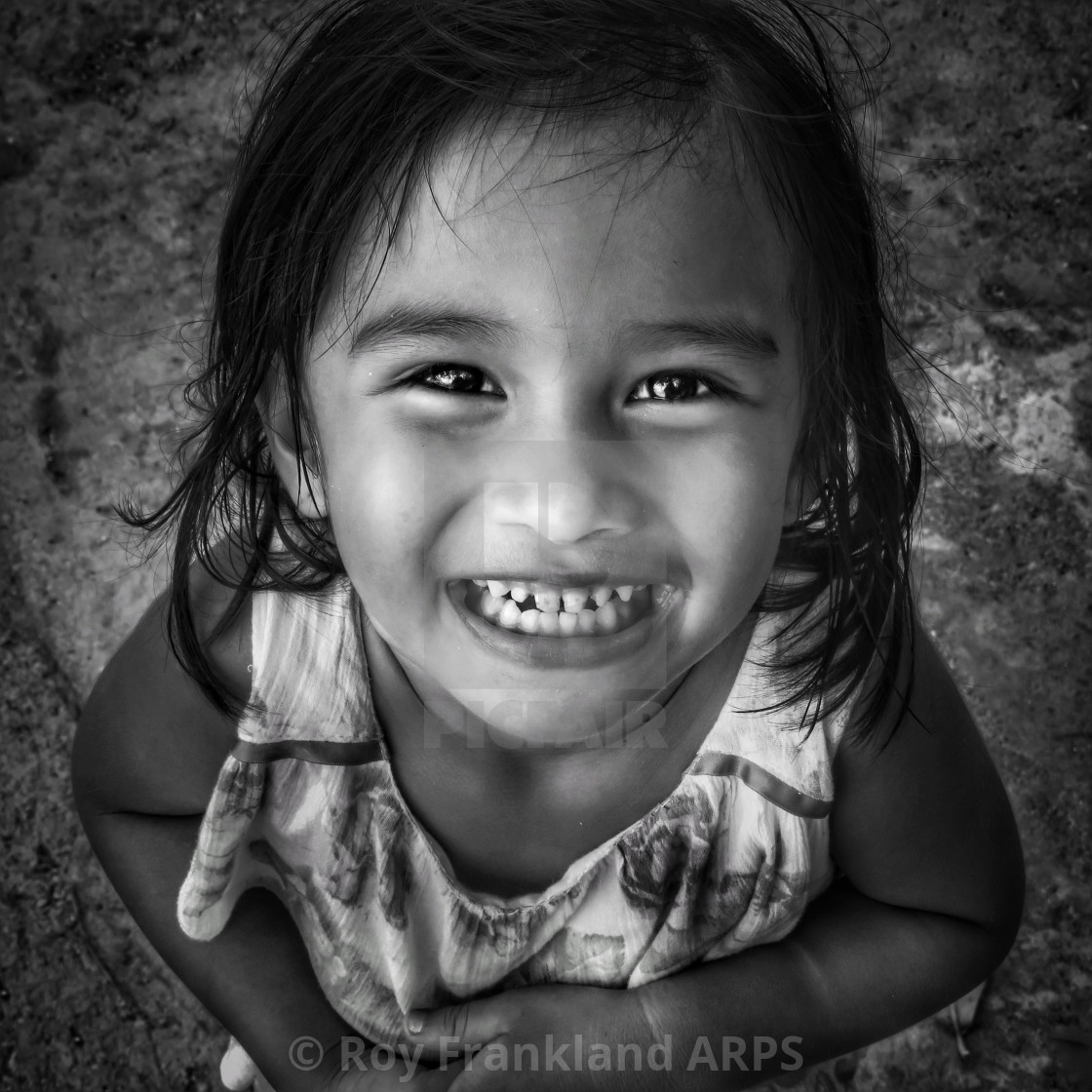 "Filipina girl, mono" stock image