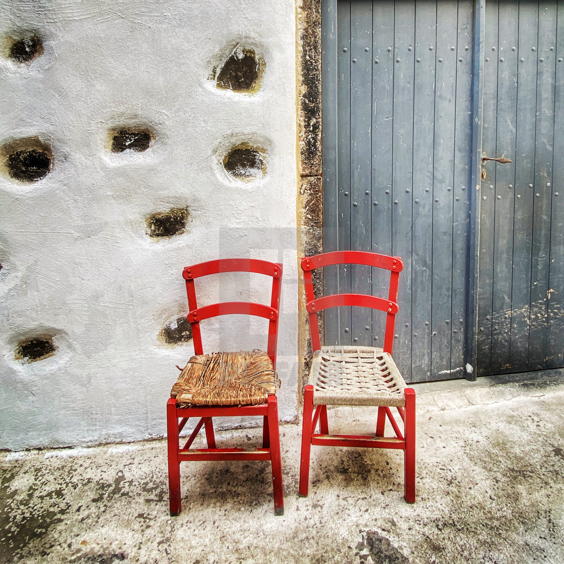 "Red chairs" stock image