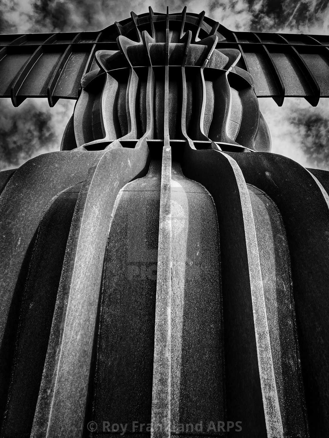 "Angel of the North, mono" stock image