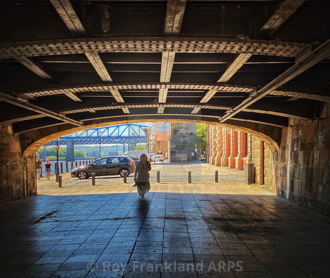 "Under the bridge" stock image