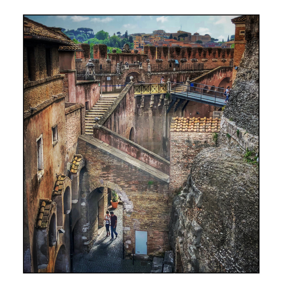 "Castel Sant’Angelo, inner walls" stock image