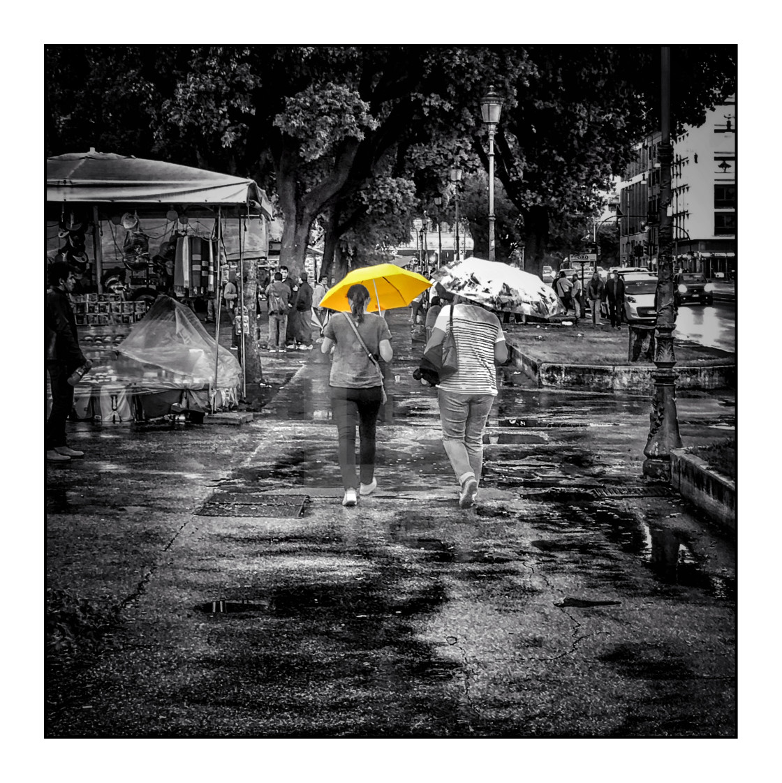 "Yellow umbrella" stock image