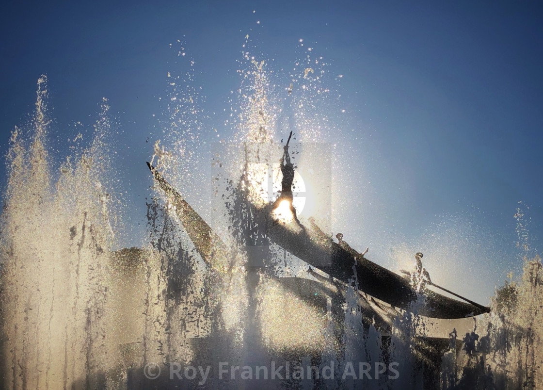 "Whaling boat statue" stock image