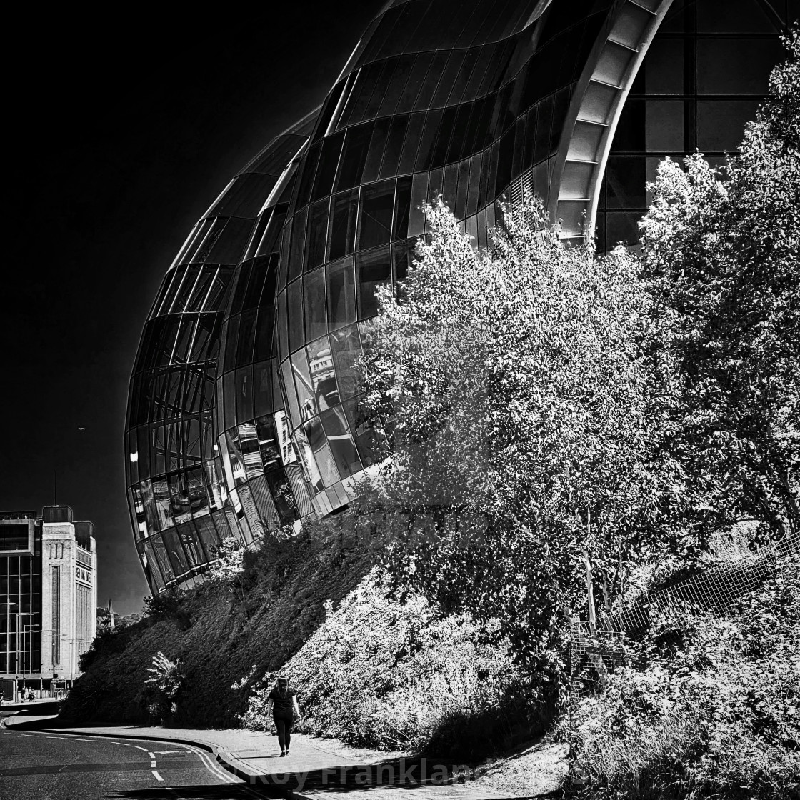 "The sage and Baltic, Gateshead, mono" stock image